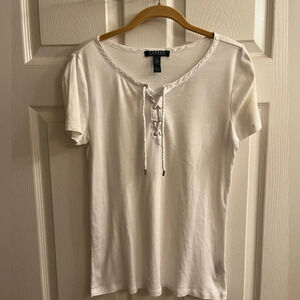 RALPH LAUREN~BLACK LABEL 100% COTTON BLOUSE~L